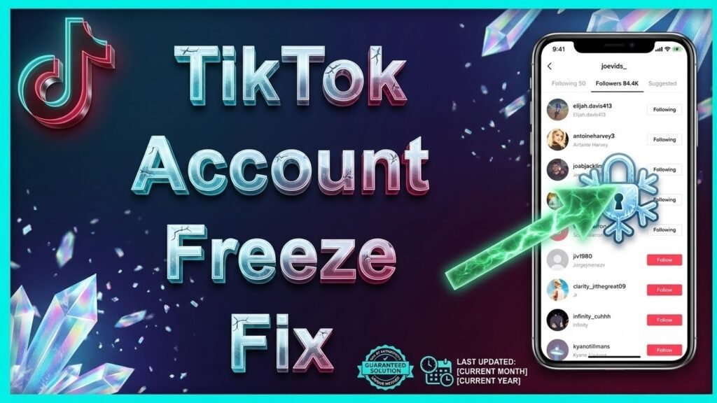 how to freeze and unfreeze your tiktok account