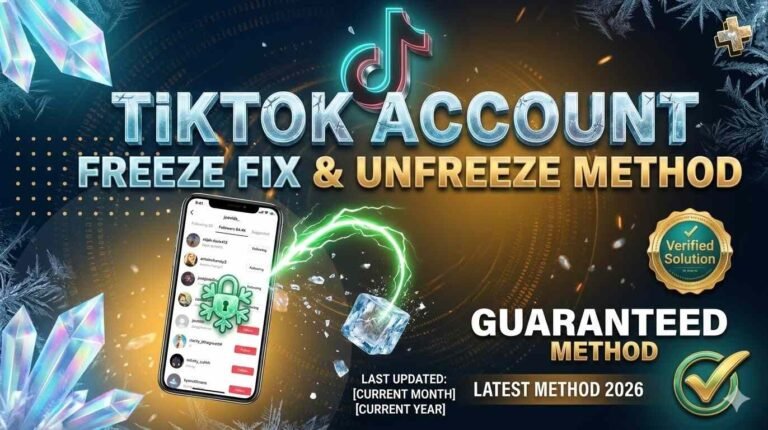 freeze and unfreeze your tiktok account